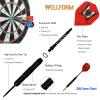 WELLFORM Darts Metal Tip Set,12 Pack 26 Grams Steel Tip Darts Set-Professional Metal Darts for Dartboard, with Non-Slip Iron Barrel, Aluminum Shafts, Extra Flights, Dart Sharpener & Wrench, Gift Box view 2