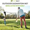 E-Jet Badminton Net, Portable & Instant Setup (Tool Free Assembly) - Backyard Fun, Beach Park Picnic Outdoor Games, Green, 5.1 x 7.8Ft (EOB726402021) view 2