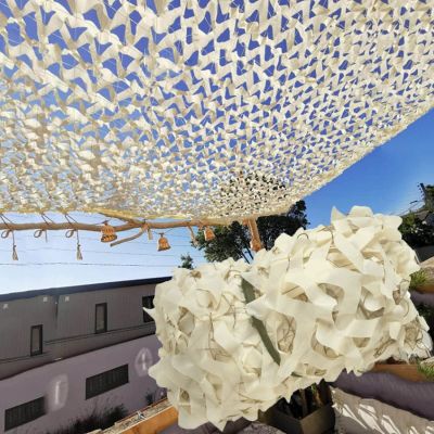 YHBZ Camouflage Sunshade Net,Hide Army Camouflage Net,Lightweight Mesh,(Beige) Breathable Awning,for Outdoor Car Vehicle Cover Party Decoration,Customizable,2x4m(7 * 13ft)