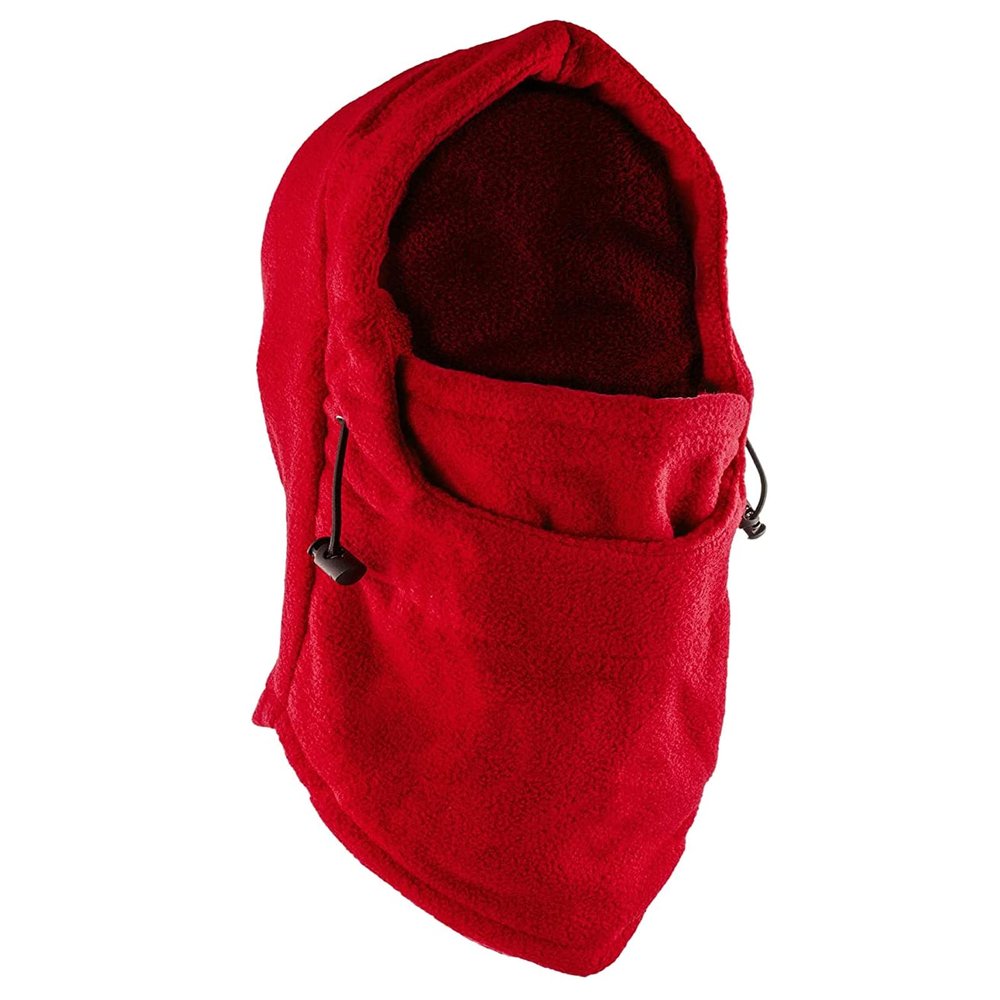 Fleece Windproof Ski Face Mask Balaclavas Hood (Red)