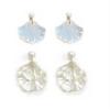 2 Pairs Pearls Sea Shell Stud Earrings Beach Jewelry Gifts for Women for Halloween Party Summer Beach Jewelry view 1