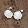 2 Pairs Pearls Sea Shell Stud Earrings Beach Jewelry Gifts for Women for Halloween Party Summer Beach Jewelry view 4