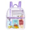 Clearworld Clear Backpack Stadium Approved,Heavy Duty Cold-Resistant Transparent PVC Backpack with Work, Security Travel & Stadium(Purple) view 2