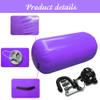 GBVUGY Air Tumbling Mat Tumble Track With Electric PumpInflatable Gymnastics Barrel Roller for Home Use,Gym Training,Cheer leading,Yoga (purple-29.5inch*47.3inch) view 3