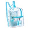Clearworld Stadium Approved Clear Mini Backpack, Heavy Duty Cold-Resistant Transparent PVC Backpack with Work, Security Travel & Stadium(Baby blue) view 1