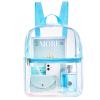 Clearworld Stadium Approved Clear Mini Backpack, Heavy Duty Cold-Resistant Transparent PVC Backpack with Work, Security Travel & Stadium(Baby blue) view 2