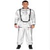 dPois Men's Long Sleeve Bodysuit Jumpsuits Astronaut Suit Halloween Cosplay Party Outfits Silver XX-Large view 1