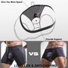 Ouruikia Men's Underwear Boxer Briefs Anti-Chafing Long Leg MensTagless Separate Pouch Large Navy/Purple view 4
