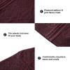 VtuAOL Men's Slim Zip Up Sweater Thick Knitted Casual Cardigan Sweaters with Pockets Wine Red US S view 4