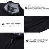VtuAOL Cardigan Sweaters for Men Soft Thick Slim Fleece Lined Knitted Sweater for Men Black US M view 3
