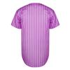 MESOSPERO Blank Baseball Jersey for Men, Button Down Plain Short Sleeve Hipster Hip Hop T Shirts White Black Red Yellow OrangePurple-Stripes,Small view 3