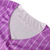 MESOSPERO Blank Baseball Jersey for Men, Button Down Plain Short Sleeve Hipster Hip Hop T Shirts White Black Red Yellow OrangePurple-Stripes,Small view 4