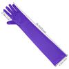 Wobe Long Opera Party 20s Satin Gloves Stretchy Adult Size Elbow Length Wedding (Purple) view 2