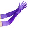 Wobe Long Opera Party 20s Satin Gloves Stretchy Adult Size Elbow Length Wedding (Purple) view 3