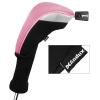 Andux 6pcs/Set Golf Club Head Covers Woods Drivers Fairway Hybrid Set Long Neck (3 Hybrid + 3 Woods) (Black/Pink) view 2