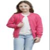 Baby Girls Cardigans Sweaters Cotton School Uniform Crew Neck Kint Sweaters, Rose Red, 6-12 Months, Tag = 80 view 3