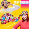 Sotiff 2 Pcs Retro 80s 90s Outfits for Women Men 80s Fanny Pack and Hat 90s Costumes Adjustable Waist Bag Bucket Hats for Themed Party(Bright Style) view 2