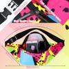 Sotiff 2 Pcs Retro 80s 90s Outfits for Women Men 80s Fanny Pack and Hat 90s Costumes Adjustable Waist Bag Bucket Hats for Themed Party(Bright Style) view 3