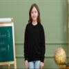 ALINTU Girls Cardigan Sweaters School Uniforms Cotton Crew Neck Long Sleeve Knit Sweaters, Black, 2-3 T, Tag = 100 view 4
