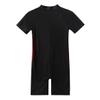 RUNQHUI Boys Girls One Piece Short Sleeve Rash Guard Swimsuit Sun Protection Wetsuit Zipper Bathing Suits BlackA 12 Years view 4
