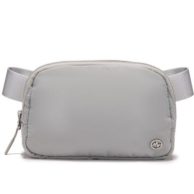 Pander Unisex Belt Bag Fanny Pack for Women with Adjustable Strap, Small Waist Pouch for Workout Running Traveling Hiking (Seal Grey).
