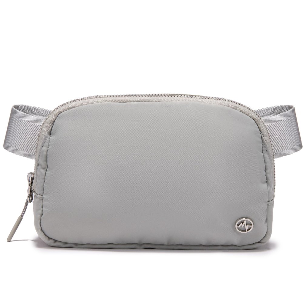 Pander Unisex Belt Bag Fanny Pack for Women with Adjustable Strap, Small Waist Pouch for Workout Running Traveling Hiking (Seal Grey).