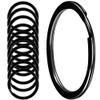 10PSC Upgraded Thickened Rustproof 304 Stainless Steel Key Rings 1 Inch/25mm for Car Keys DIY Durable for Outdoor Use, Black view 1