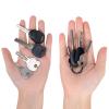 10PSC Upgraded Thickened Rustproof 304 Stainless Steel Key Rings 1 Inch/25mm for Car Keys DIY Durable for Outdoor Use, Black view 2