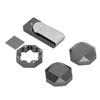 VGEBY Universal Aluminum Cue Chalk Holder Clip Octagon 3 Layers Billiard Pool Cue Chalk Box Holder Billiard Accessories(Black) view 2