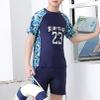 iiniim Boys Two Piece Swim Shirt Trunks Shorts Rash Guard UPF 50+ Swimsuits Quick Dry Boyshorts Swimwear Camouflage Green 12-13 Years view 2