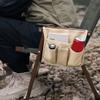 Outdoor Camping Chair Armrest Hanging Bag with 4 Pockets, Multifunctional Storage Bag for Outdoor Folding Camping Chair Caddy Seat Arm Rest Cup Holder Shoulder Side Tote Bag (Khaki) view 4
