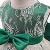 HOIZOSG Baby Bowknot Embroidery Lace Tulle Dress Little Girls Birthday Pageant Wedding Xmas Party Tutu Gown w/Hair Clip Deep Green 12-18M view 4