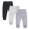 O2 BABY Organic Cotton Unisex Baby Jogger Pants, 3-Pack Pull-on Bottoms, Newborn Leggings (Newborn, Black Set) view 1