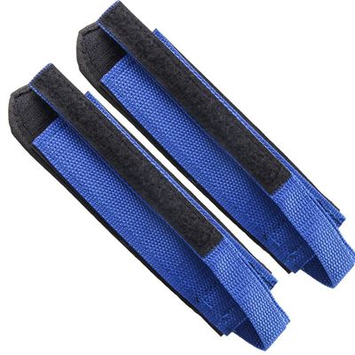 1 Pair Bike Pedal Straps, Nylon Straps with Clips Pedal Straps Mountain Bike Pedals Pedal Toe Clips Straps Tape Bike Fixie for Fixed Gear Bike Adult BMX, Mountain & Road Bicycle (Blue)