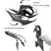 Alodidae Dragon Costumes Set Devil Wings Demon Tail Dino Mask for Halloween Masquerade Party Cosplay (Black) view 2