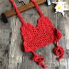 Outfit Top Swimsuit Kids Crochet Bikini Swimwear Straps Girl Clothing Girls Swimwear Guard Girls (Red, S) view 2