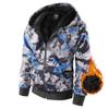 Boy's Zip Up Hoodie Heavyweight Winter Sweatshirt Fleece Sherpa Lined Warm Jacket (14-16, 12#blue camouflage) view 1