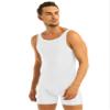 Aiihoo Mens Sleeveless Stretch Tank Top Unitard Biketard Leotard Singlet Bodysuit Jumpsuit Underwear White 3X-Large view 2