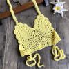 Outfit Top Swimsuit Kids Crochet Bikini Swimwear Straps Girl Clothing Girls Swimwear Guard Girls (Yellow, S) view 2