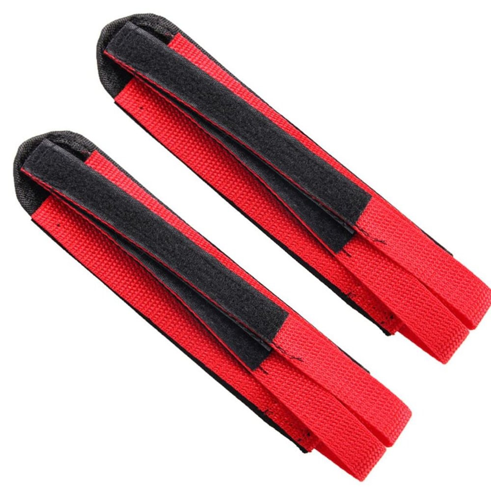 1 Pair Bike Pedal Straps, Nylon Straps with Clips Pedal Straps Mountain Bike Pedals Pedal Toe Clips Straps Tape Bike Fixie for Fixed Gear Bike Adult BMX, Mountain & Road Bicycle (Red)