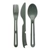 Koziol 8003701 KLIKK File Plastic, Reusable, Knife, Fork, Spoon, Outdoor, Camping, Picnic, Hiking, Vacation, Lunch to go, Cutlery Set of Three view 1