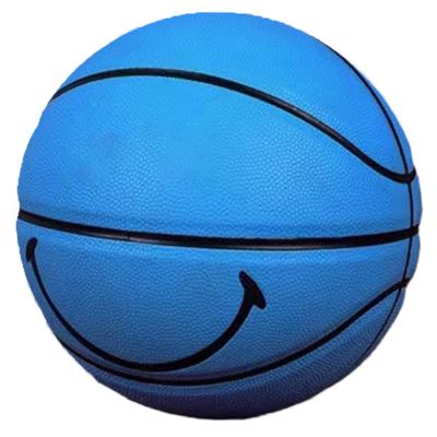 MINDCOLLISION 5/6/7 Smile Basketball, Women's PU Soft Leather Basketball, Good Dribbling and Shooting Feel, Birthday Gift, Suitable for Indoor and Outdoor Use. (8 Colors),Blue,No.6