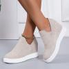 ZBYY Women's Platform Sneakers Hidden Heel Wedge Booties Canvas Shoes Fashion Walking Slip On Breathable Sneakers view 2