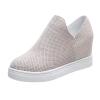 ZBYY Women's Platform Sneakers Hidden Heel Wedge Booties Canvas Shoes Fashion Walking Slip On Breathable Sneakers view 4