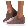 ZBYY Women's Platform Sneakers Hidden Heel Wedge Booties Canvas Shoes Fashion Walking Slip On Breathable Sneakers view 1