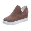 ZBYY Women's Platform Sneakers Hidden Heel Wedge Booties Canvas Shoes Fashion Walking Slip On Breathable Sneakers view 3