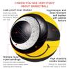 MINDCOLLISION 5/6/7 Smile Basketball, Women's PU Soft Leather Basketball, Good Dribbling and Shooting Feel, Birthday Gift, Suitable for Indoor and Outdoor Use. (8 Colors),Black + Yellow,No.7 view 2