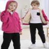 Gihuo Unisex Boy's Girls Winter Warm Sherpa Lined Zip Up Sweatshirt Fleece Jacket Kid's Hoodie Outerwear (RoseRed-XL) view 2