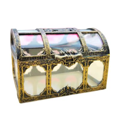 Walbest Jewelry Box,Jewelry Case,Vintage Transparent Storage Box Candy Trinket Jewelry Holder Organizer Container Gift Box Storage Box Case Antique Brass