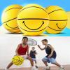 MINDCOLLISION 5/6/7 Smile Basketball, Women's PU Soft Leather Basketball, Good Dribbling and Shooting Feel, Birthday Gift, Suitable for Indoor and Outdoor Use. (8 Colors),Yellow,No.6 view 3